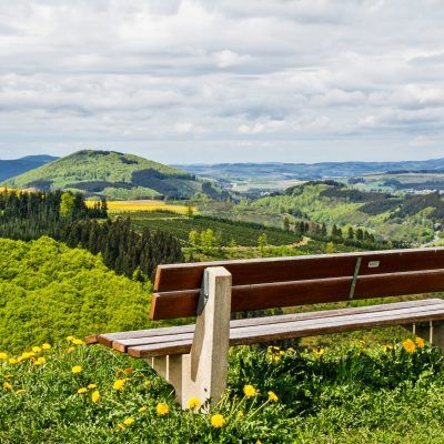 Magnificent view over the Lenne valley in the Sauerland region