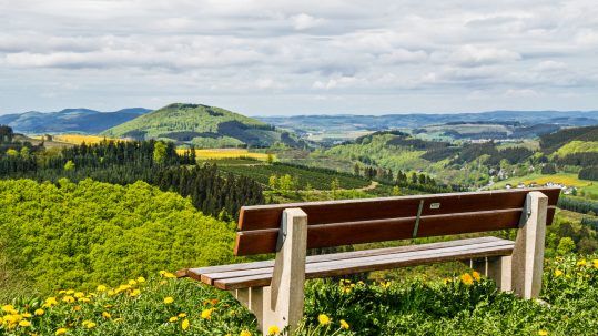 Magnificent view over the Lenne valley in the Sauerland region