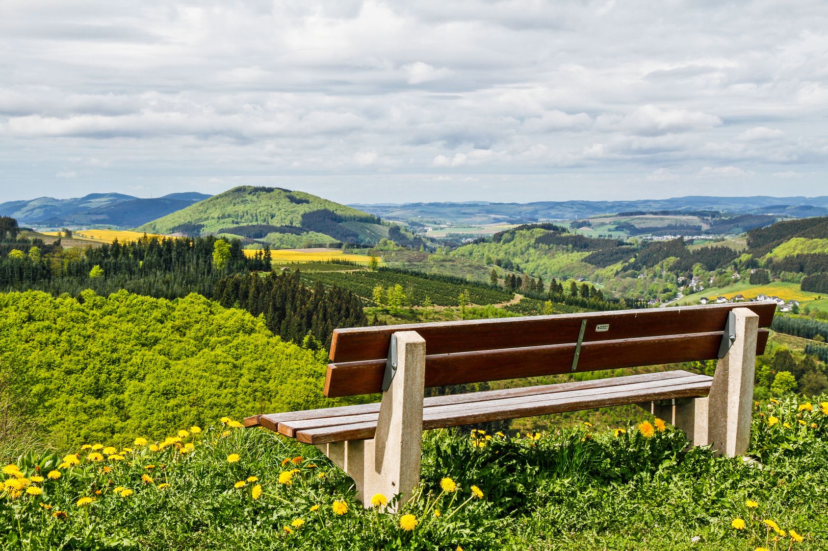 Magnificent view over the Lenne valley in the Sauerland region