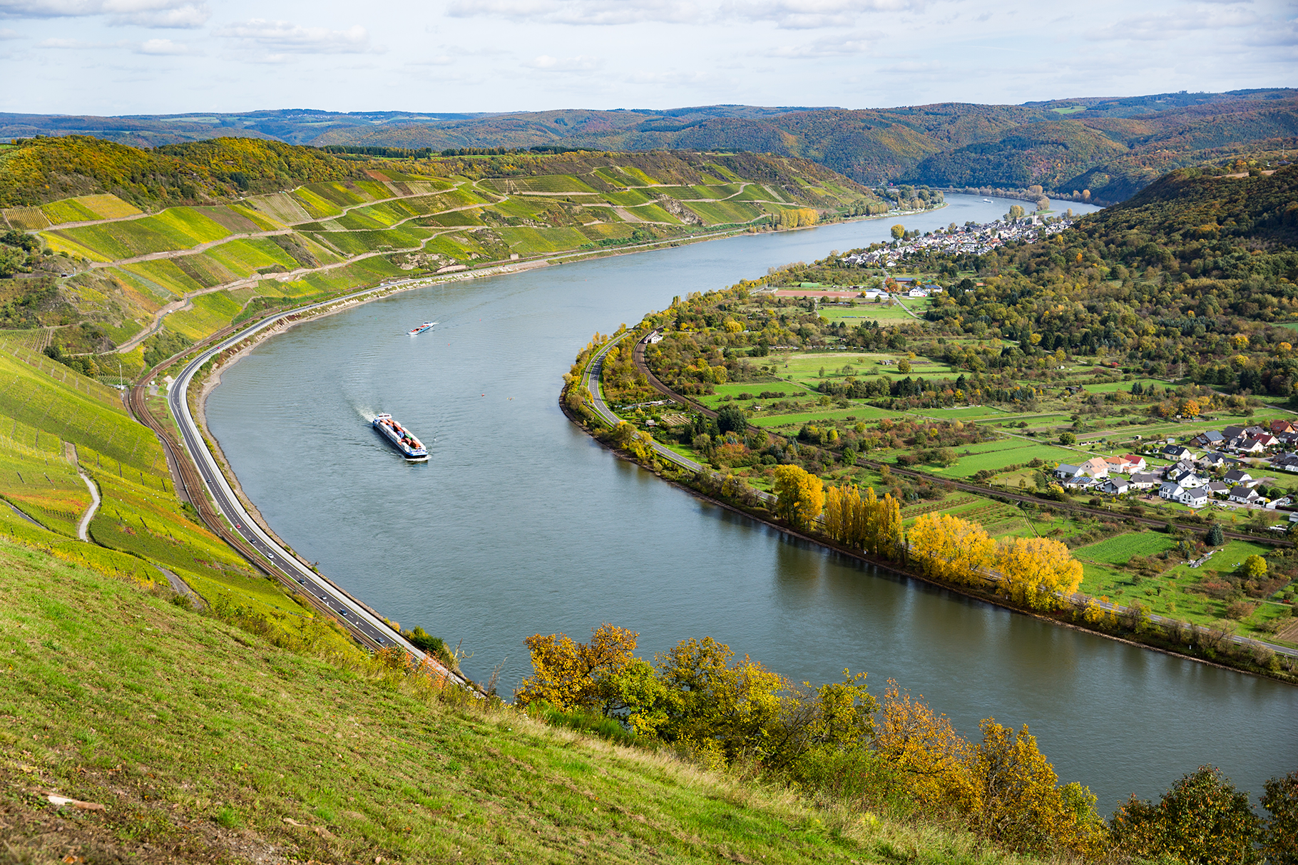 Der Bopparder Hamm ist eine bekannte Weinlage am Mittelrhein