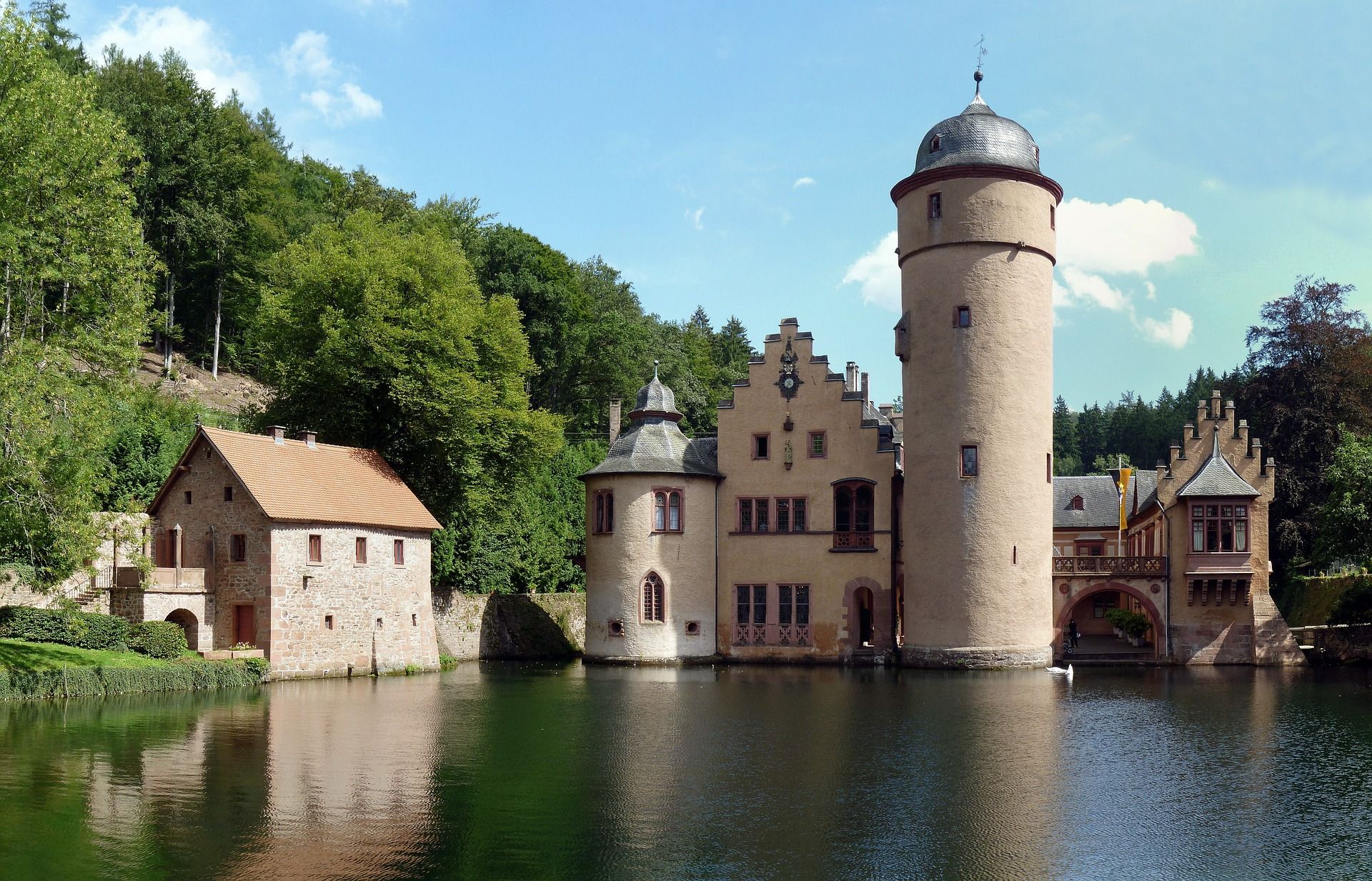 Mespelbrunn moated castle in Spessart