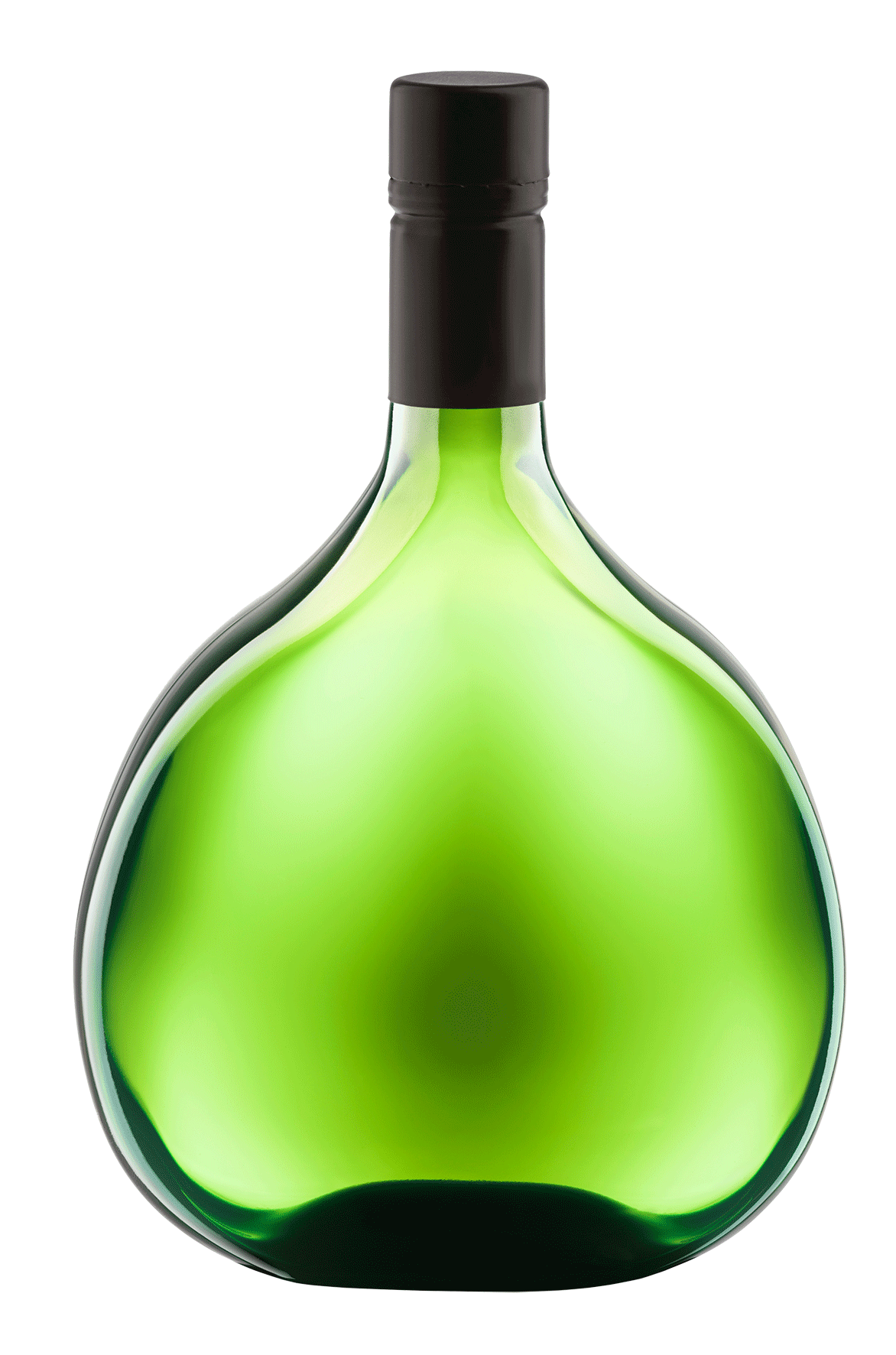 Foto einer Bocksbeutel Flasche mit Wein hoher Qualität.