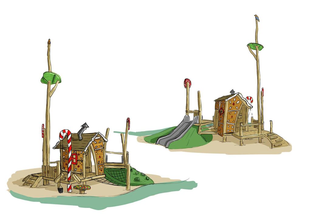 Visualisierung des Spielplatzkonzepts auf der Landesgartenschau in Höxter